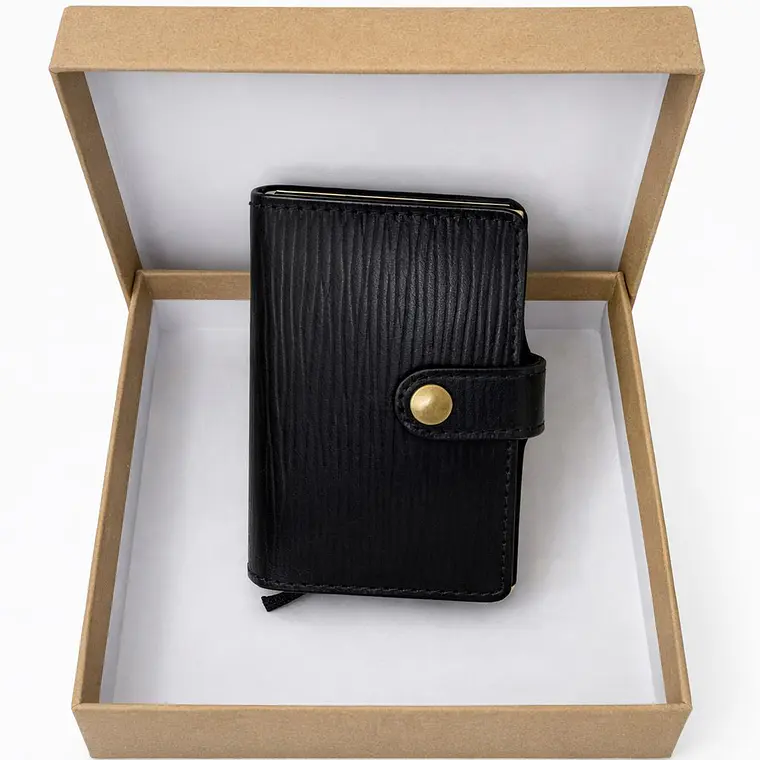 Billetera Cuero Noir Textura 1