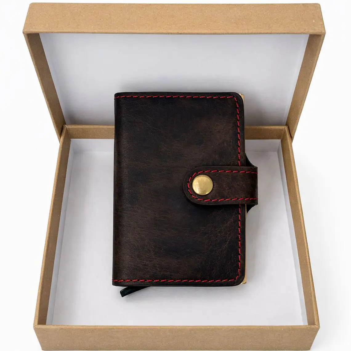 Billetera Cuero Vintage Broche 1