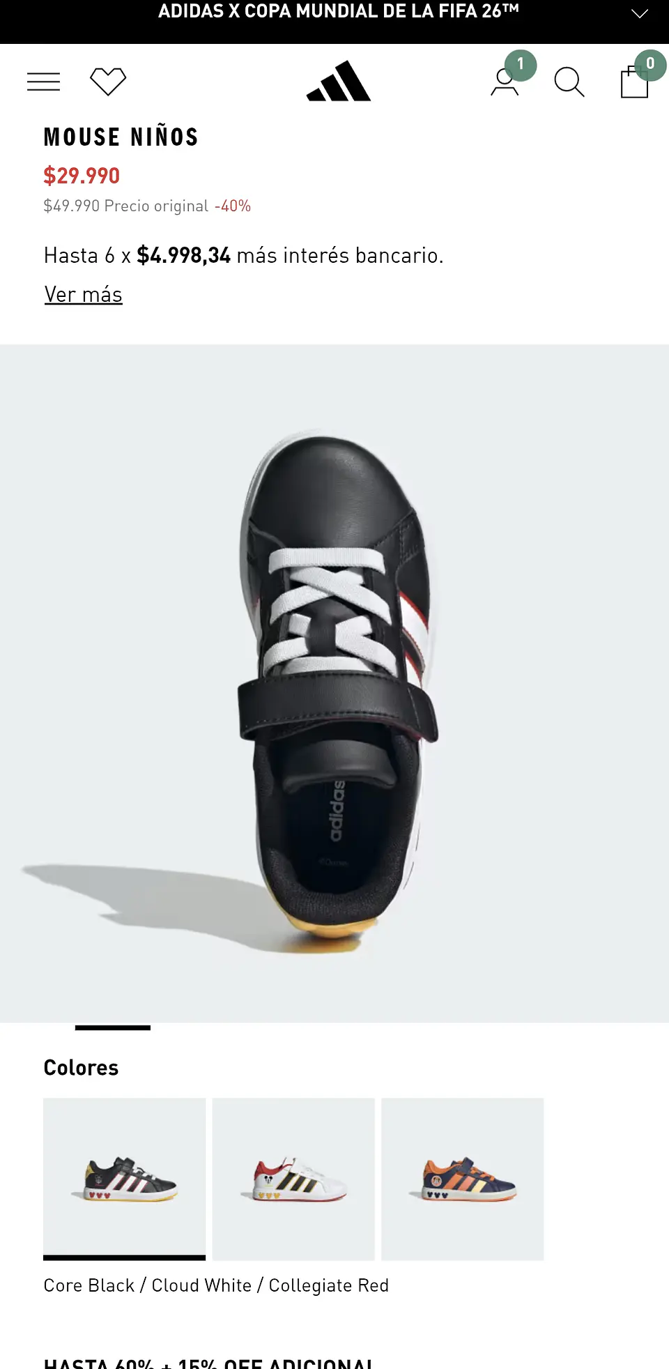 Zapatillas adidas Grand Court Disney Mickey Mouse Niños 2