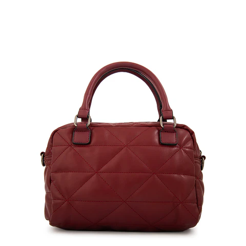 Cartera bandolera con asas brenda mediana burdeo