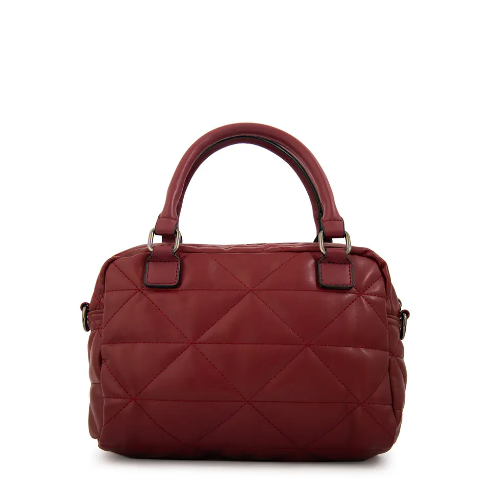 Cartera bandolera con asas brenda mediana burdeo 2