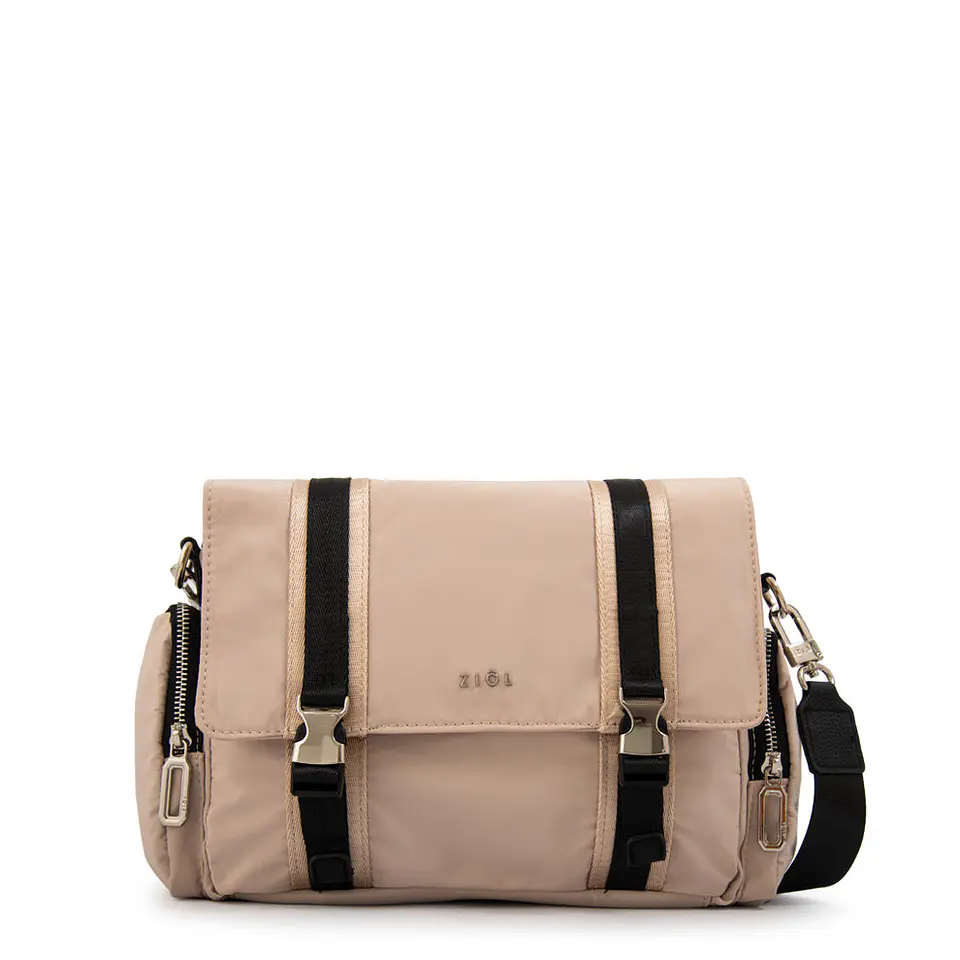 Cartera bandolera claudin grande beige 1