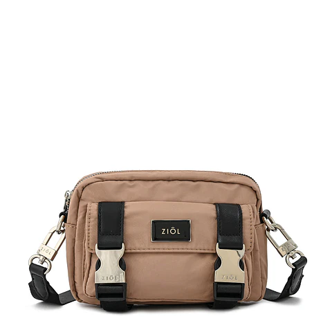 Cartera bandolera diana pequeña beige