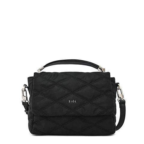 Cartera bandolera con tapa elvira pequeña negro