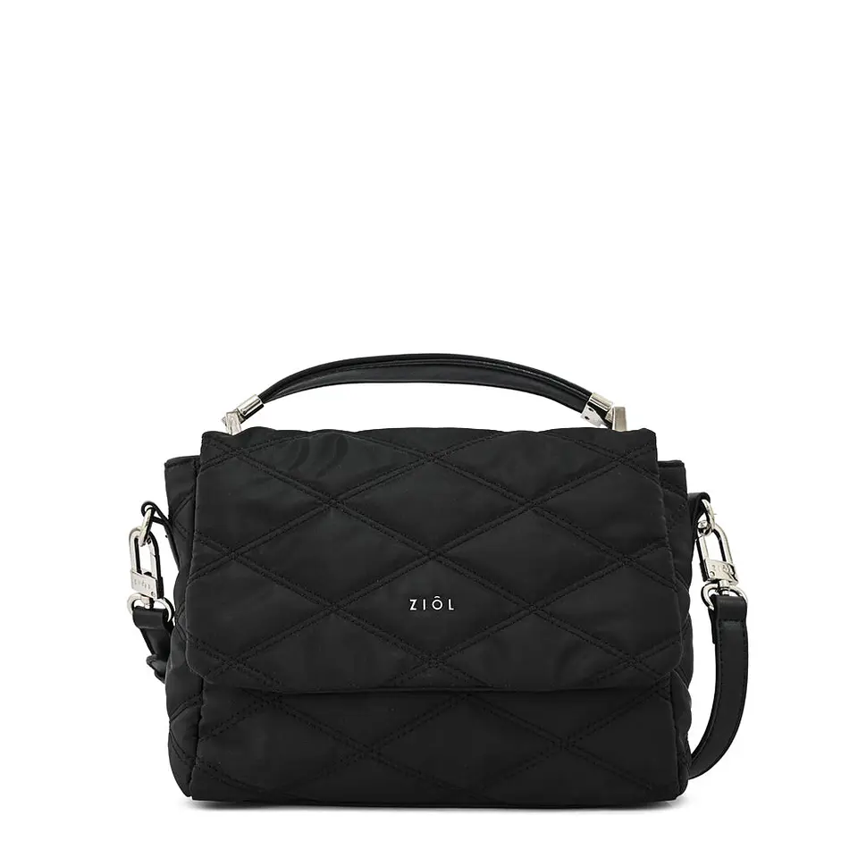 Cartera bandolera con tapa elvira pequeña negro 1