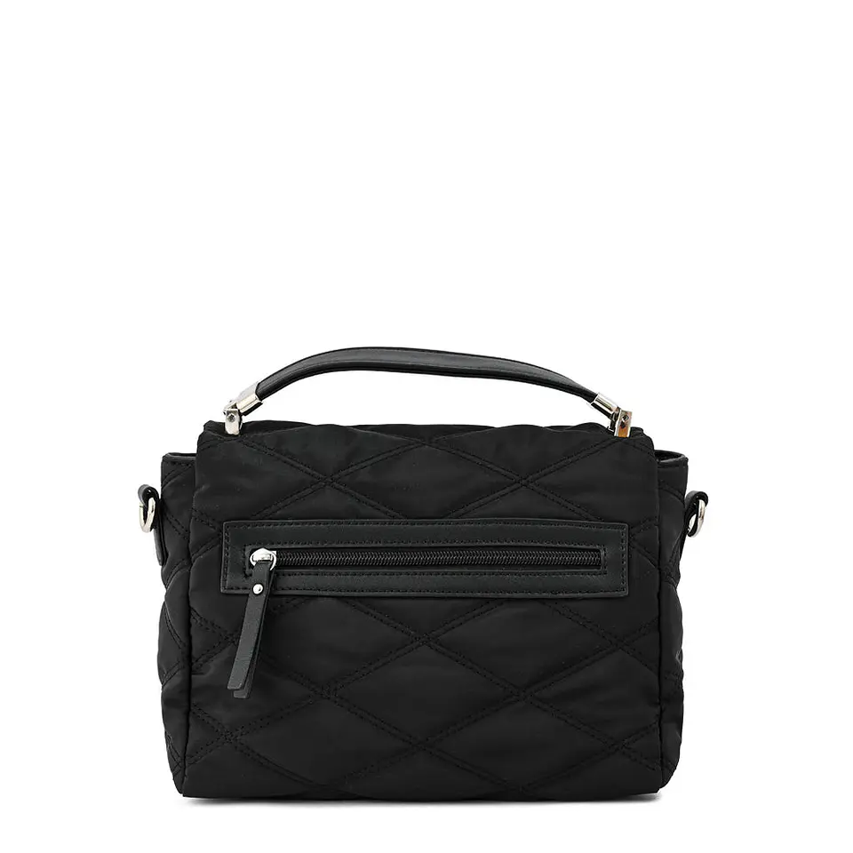 Cartera bandolera con tapa elvira pequeña negro 2