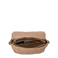 Cartera bandolera con tapa elvira pequeña beige oscuro - Miniatura 3