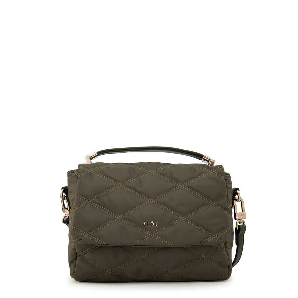 Cartera bandolera elvira verde oliva 1
