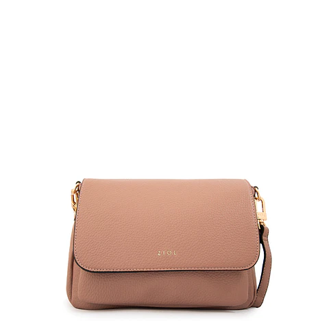 Cartera bandolera gwen mediana rosa viejo