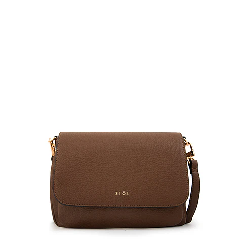 Cartera bandolera gwen mediana café oscuro