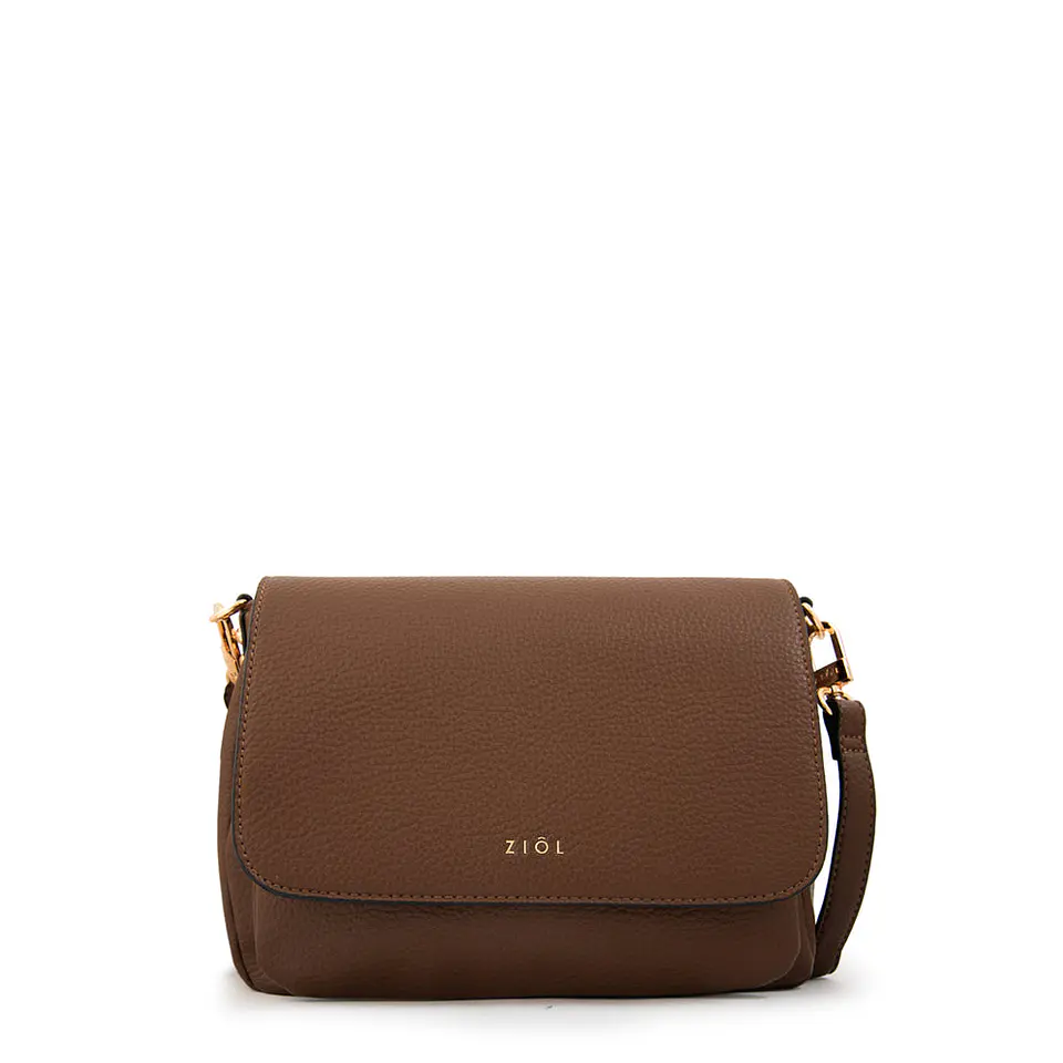 Cartera bandolera gwen mediana café oscuro 1