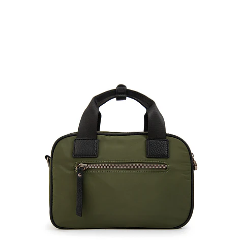 Cartera bandolera con asas helena pequeña verde oliva