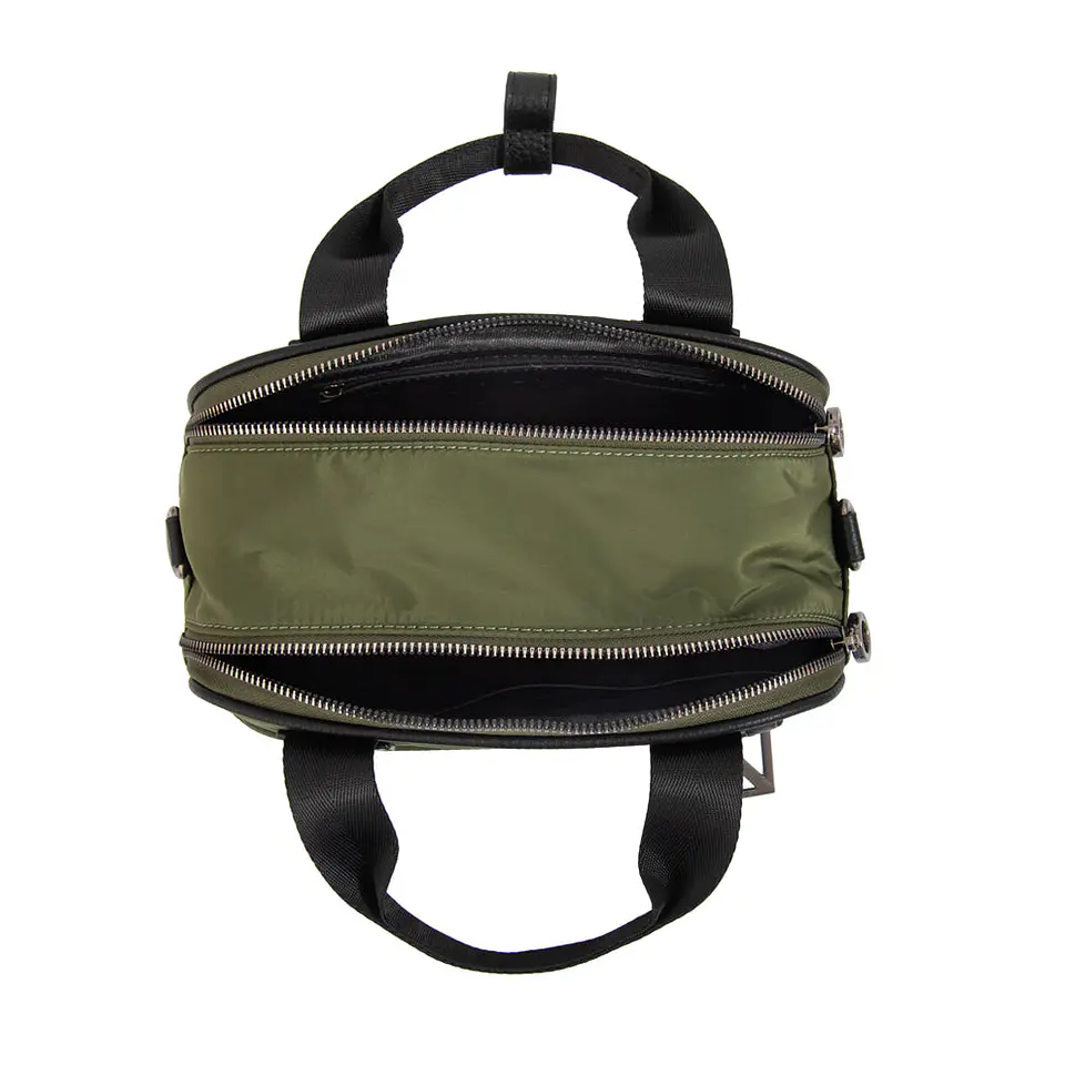 Cartera bandolera con asas helena pequeña verde oliva 3