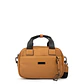 Cartera bandolera con asas helena pequeña beige oscuro - Miniatura 1