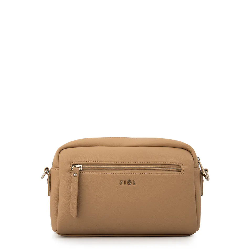 Cartera bandolera javiera mediana taupe 2