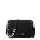 Cartera bandolera con tapa karina mediana negro - Miniatura 1