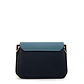 Cartera bandolera con tapa karina mediana azul oscuro - Miniatura 2