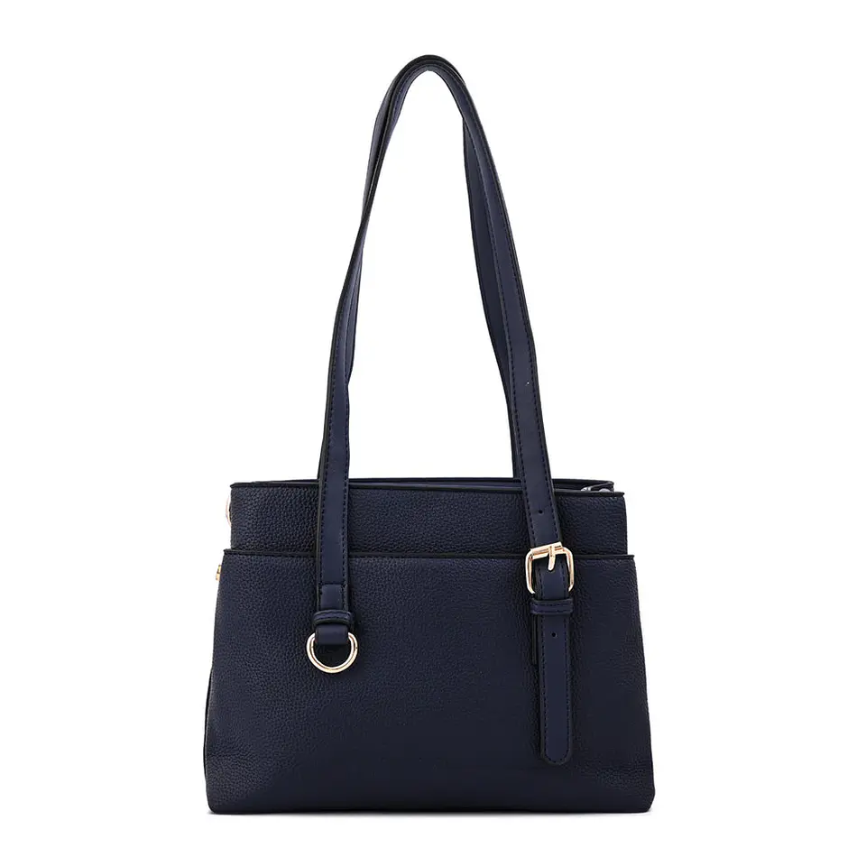 Cartera bandolera ludovica mediana azul oscuro 2