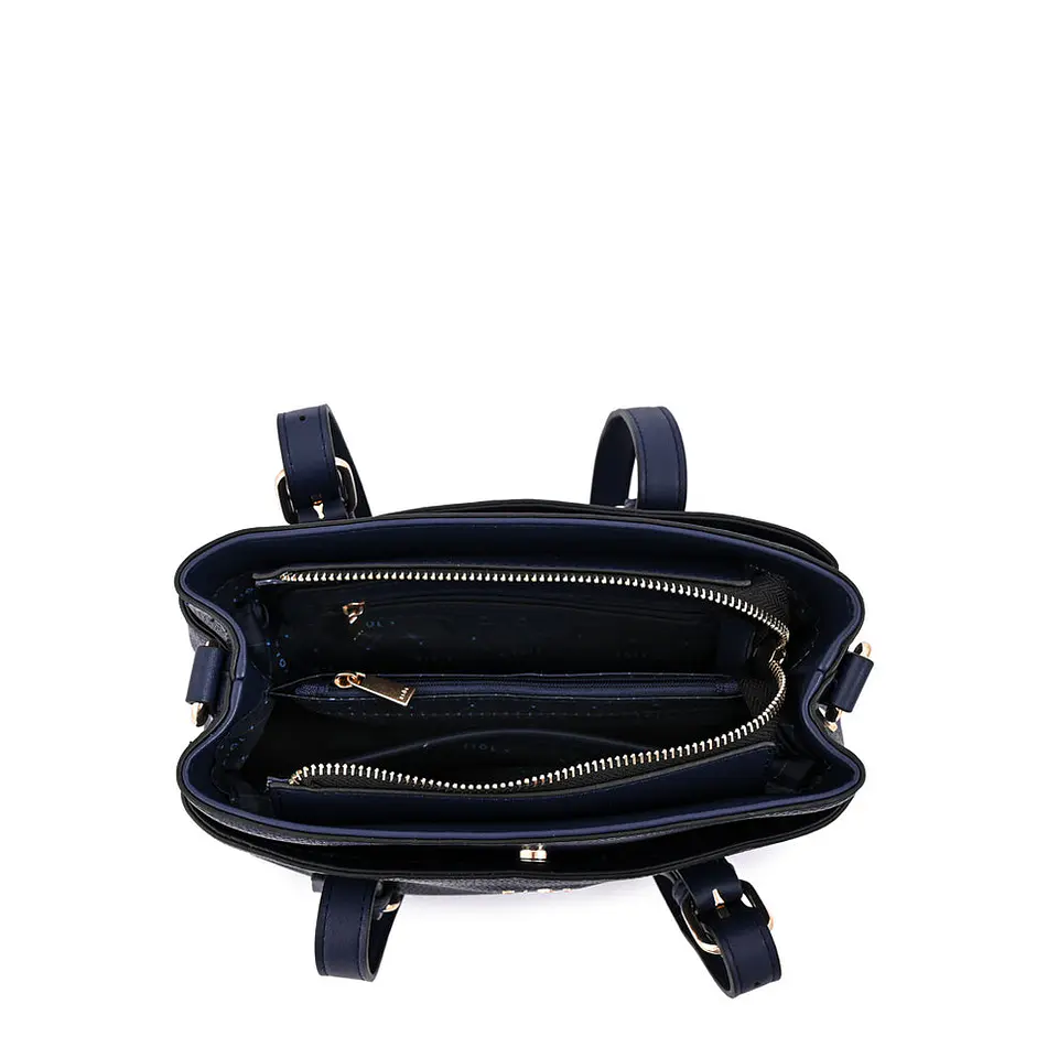 Cartera bandolera ludovica mediana azul oscuro 3