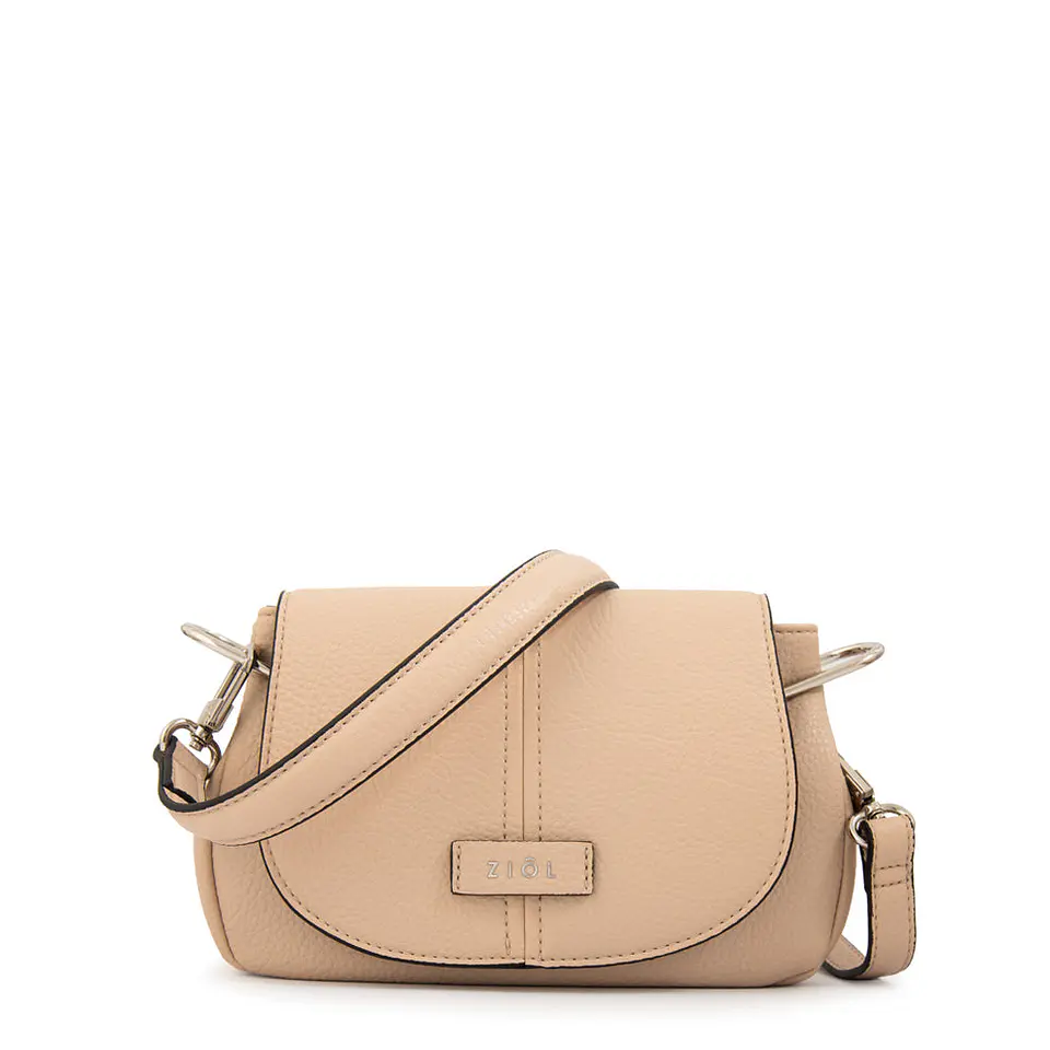 Cartera bandolera marcela mediana beige 1