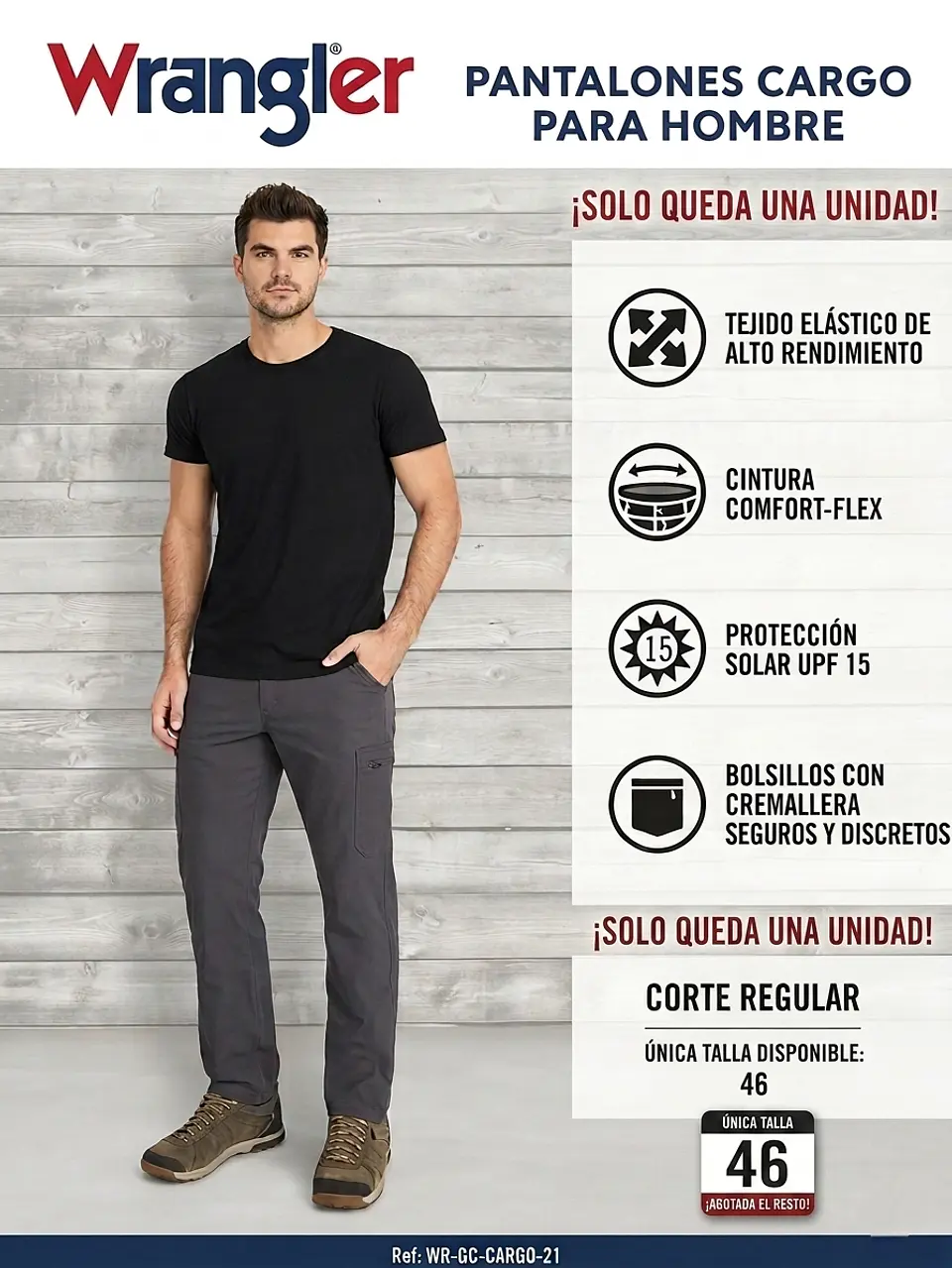 Pantalon cargo wrangler  3
