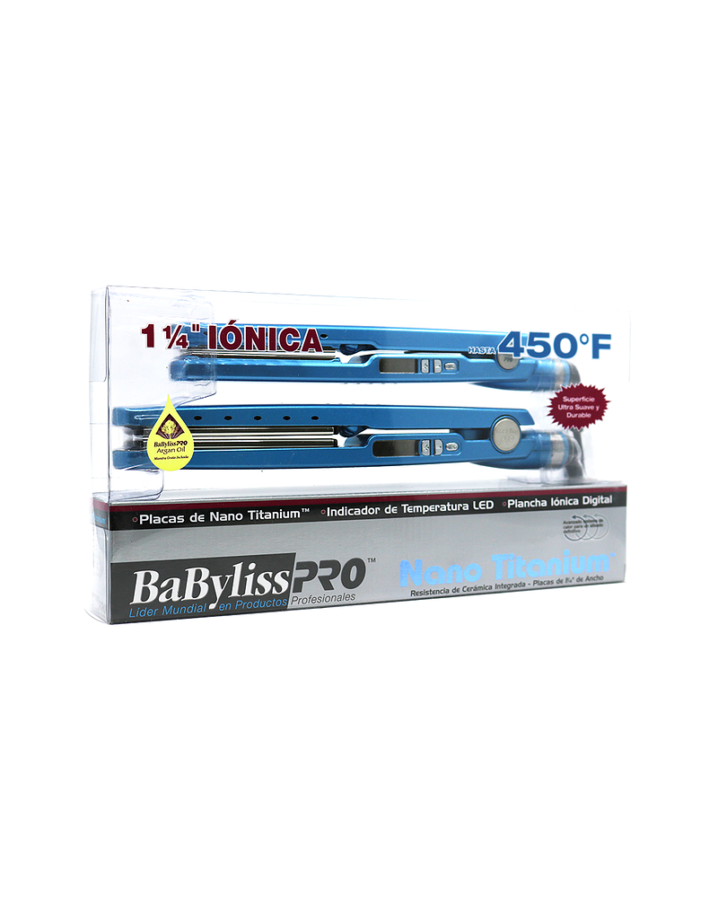 Pack Planchas Iónicas Digitales Azul BaBylissPRO Nano Titanium