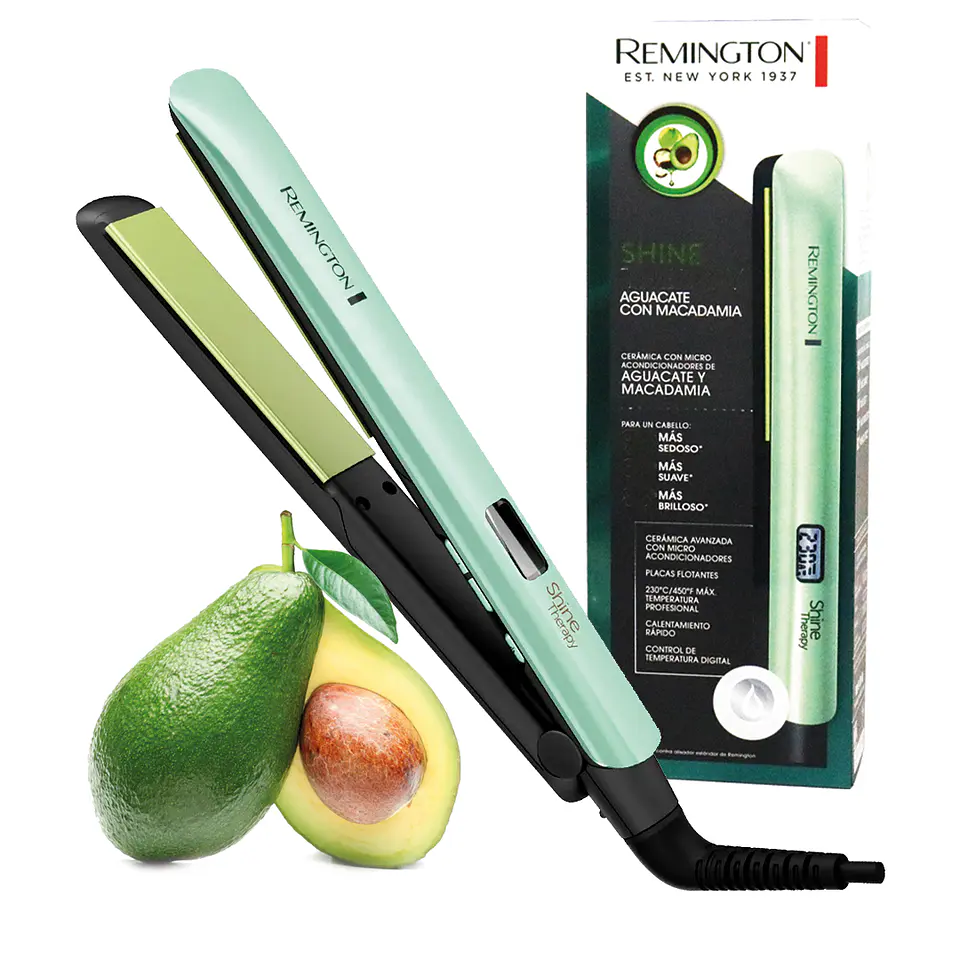 Plancha Digital de Aguacate y Macadamia Profesional REMINGTON Shine Therapy S-9960 4