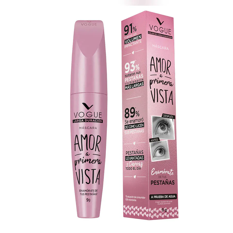 Pestañina a Prueba de Agua Amor a Primera Vista VOGUE 9g 3