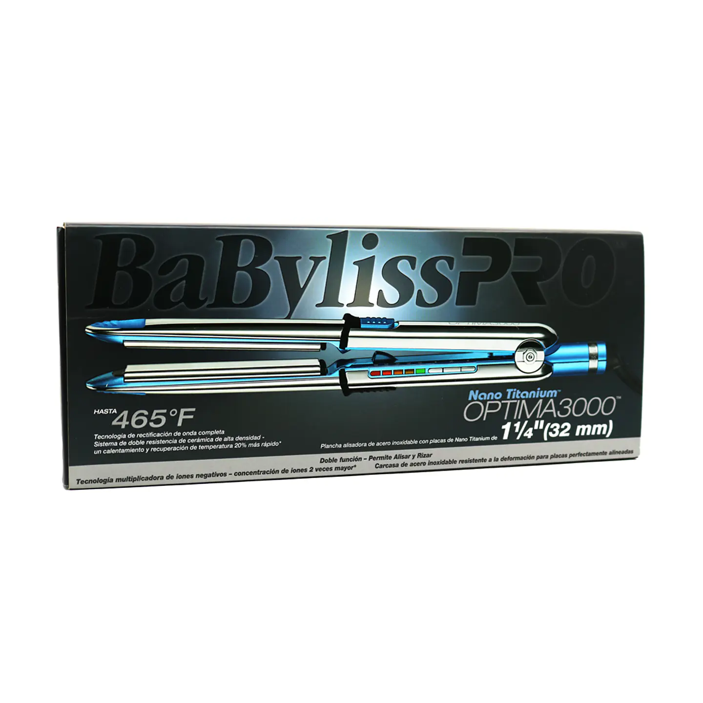 Plancha OPTIMA 3000 BaBylissPRO Nano Titanium Azul 9