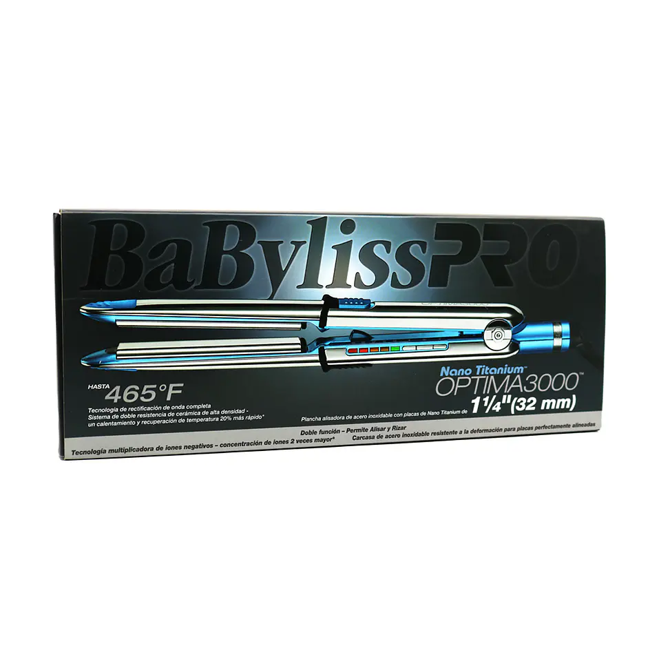 Plancha OPTIMA 3000 BaBylissPRO Nano Titanium Azul 9