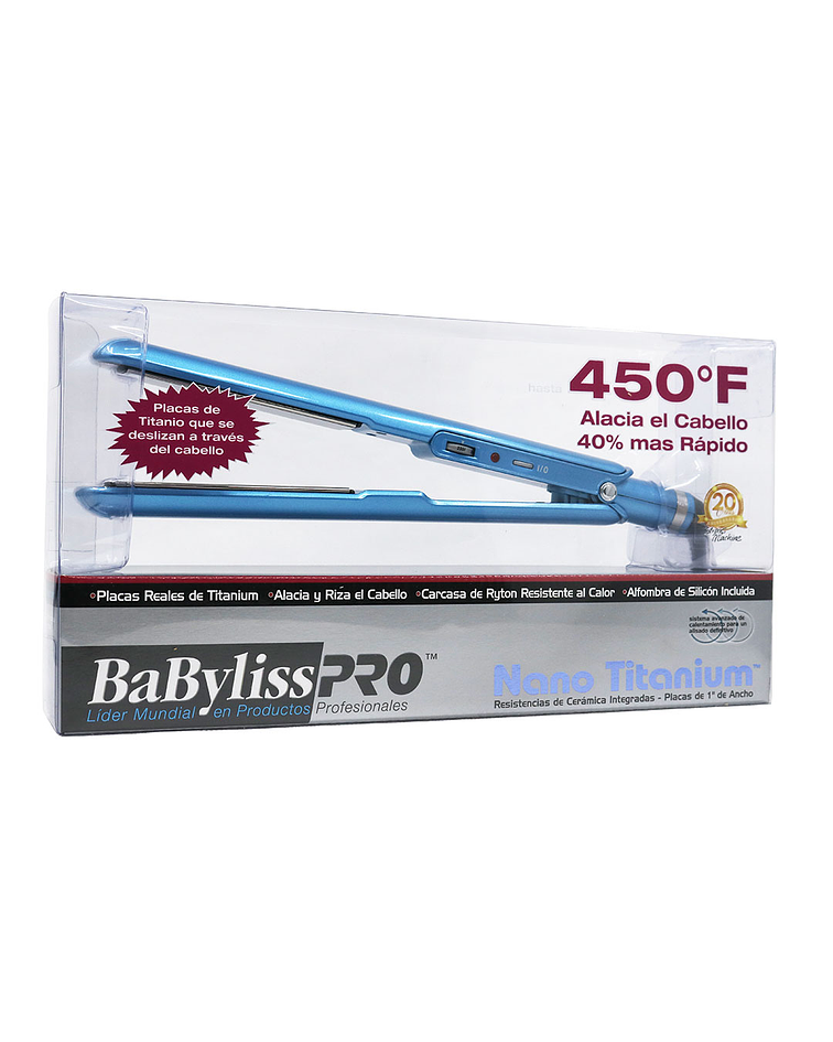 Plancha Análoga Babyliss Pro Nano Titanium BABNT9557TUX