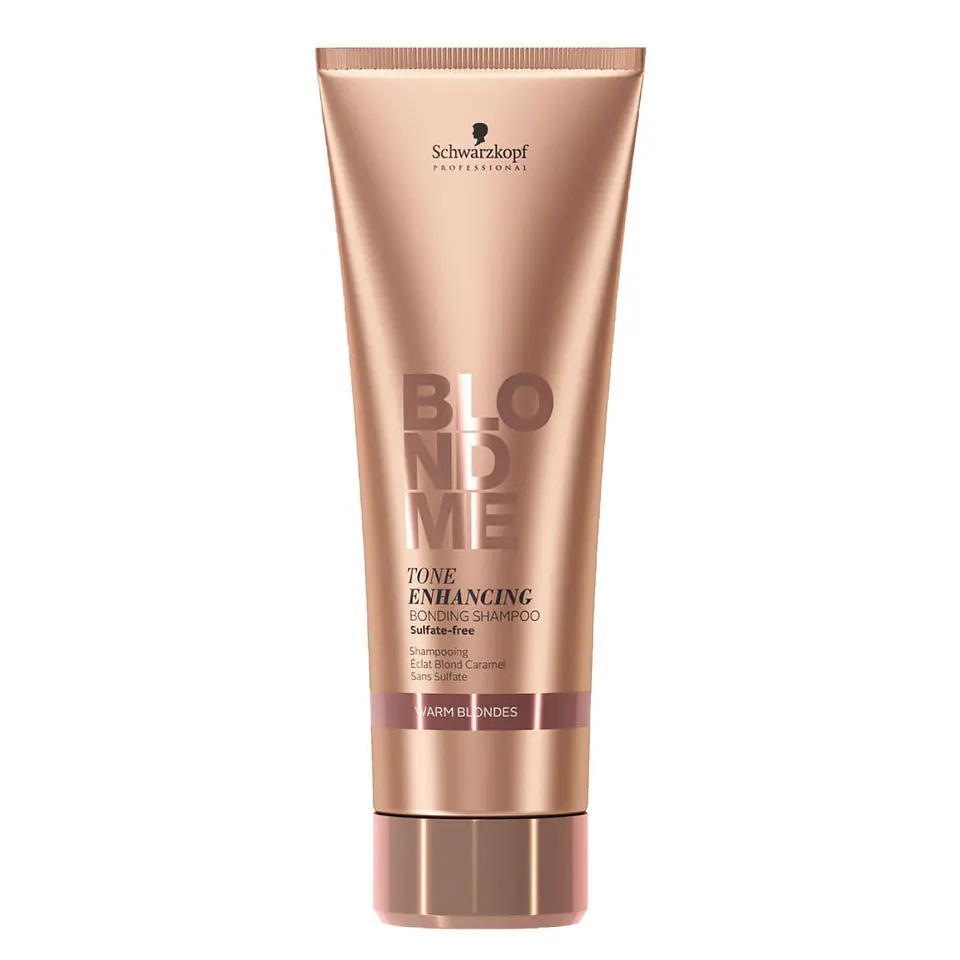 Shampoo Perfeccionador del Tono y Reforzador de Puentes BLONDME RUBIOS CÁLIDOS 250ml 1