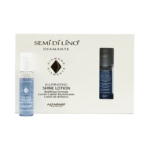 Caja de 12 Ampolletas Illuminating Shine Lotion ALFAPARF MILANO Semi Di Lino 13ml