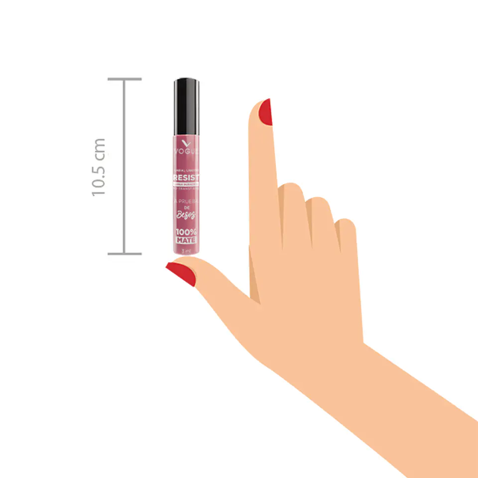 Labial Líquido a Prueba de Besos VOGUE Resist 3ml 7