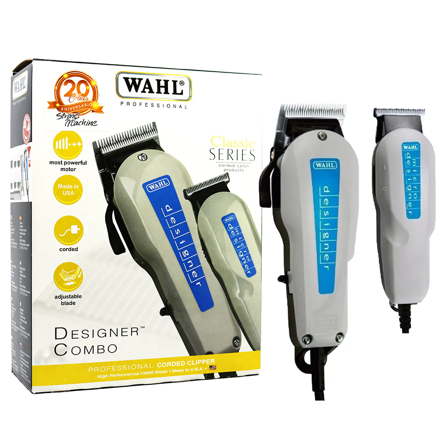 Pack Máquina Cortadora y Patillera Profesional WAHL Designer Six 4