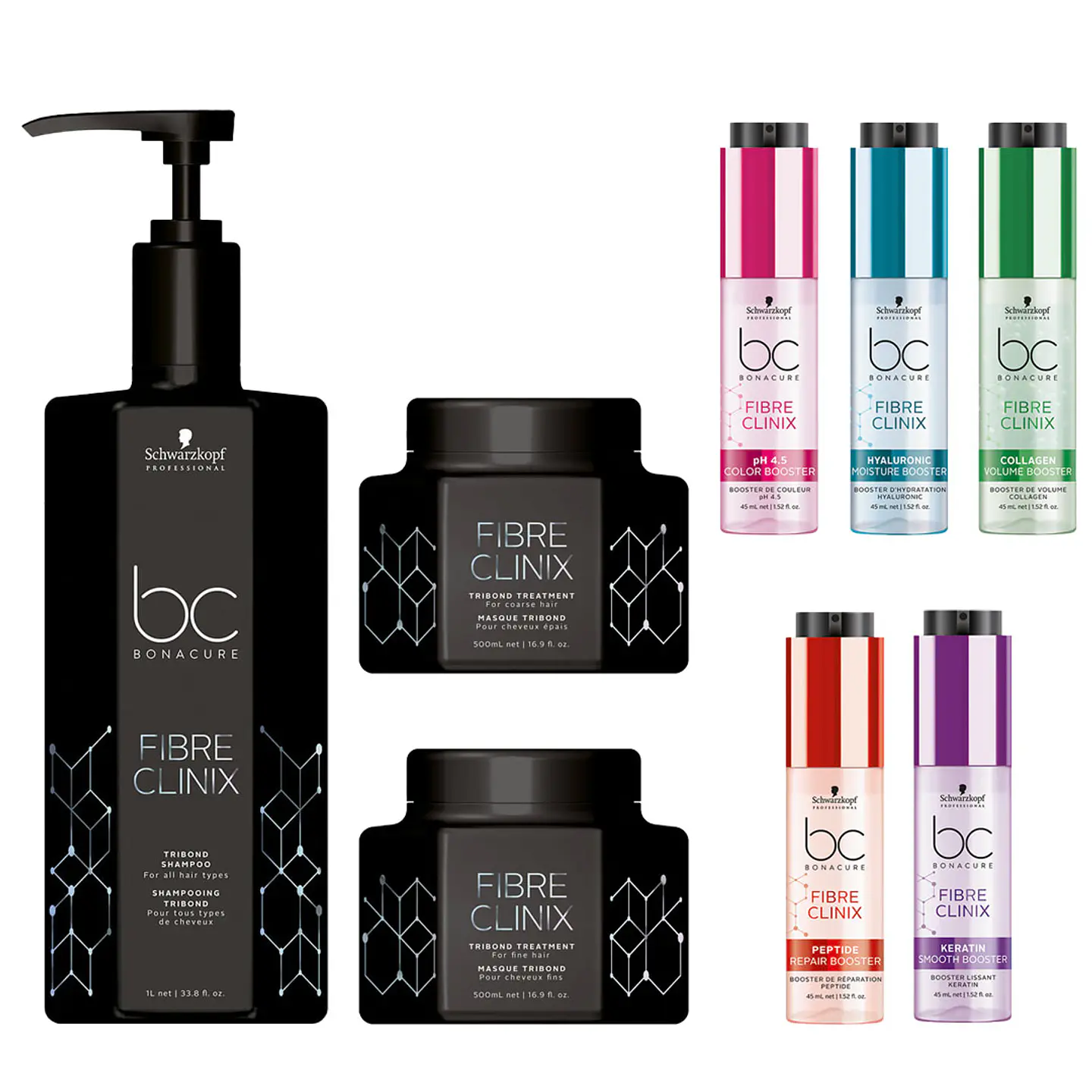 Kit exclusivo de salón BC Bonacure Fibre Clinix + Obsequio Plancha Profesional 11