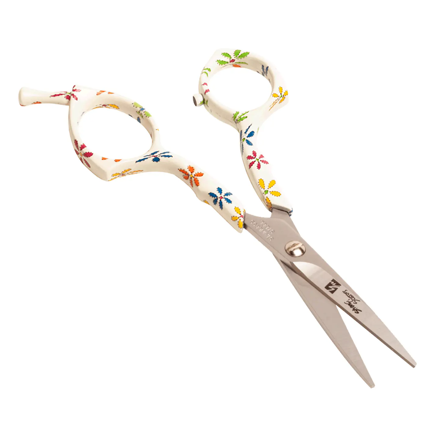 Tijeras Peluquería Profesionales Microdentada Flores Pequeñas 5.75