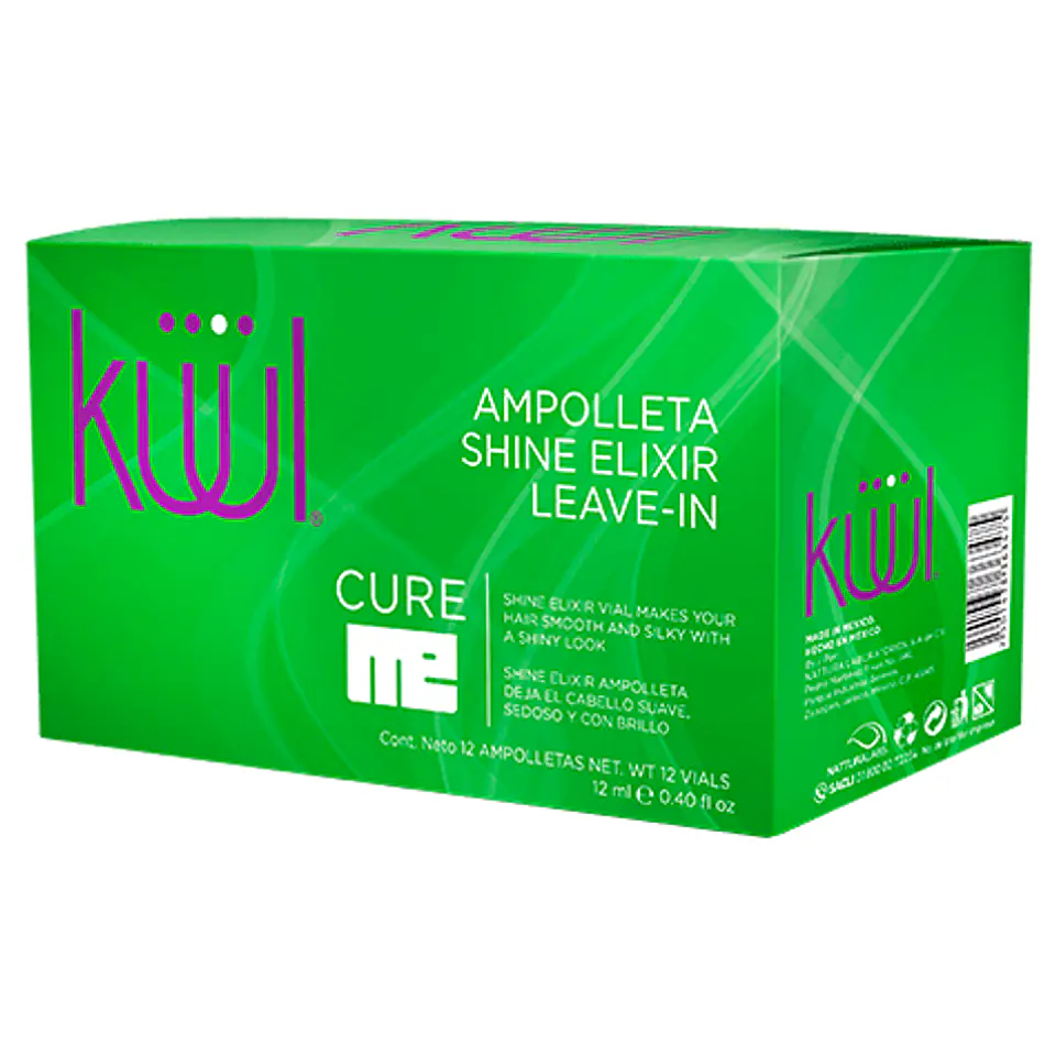 Caja de 12 Ampolleta Shine Elixir Leave-In KÜÜL Cure Me 12ml 1