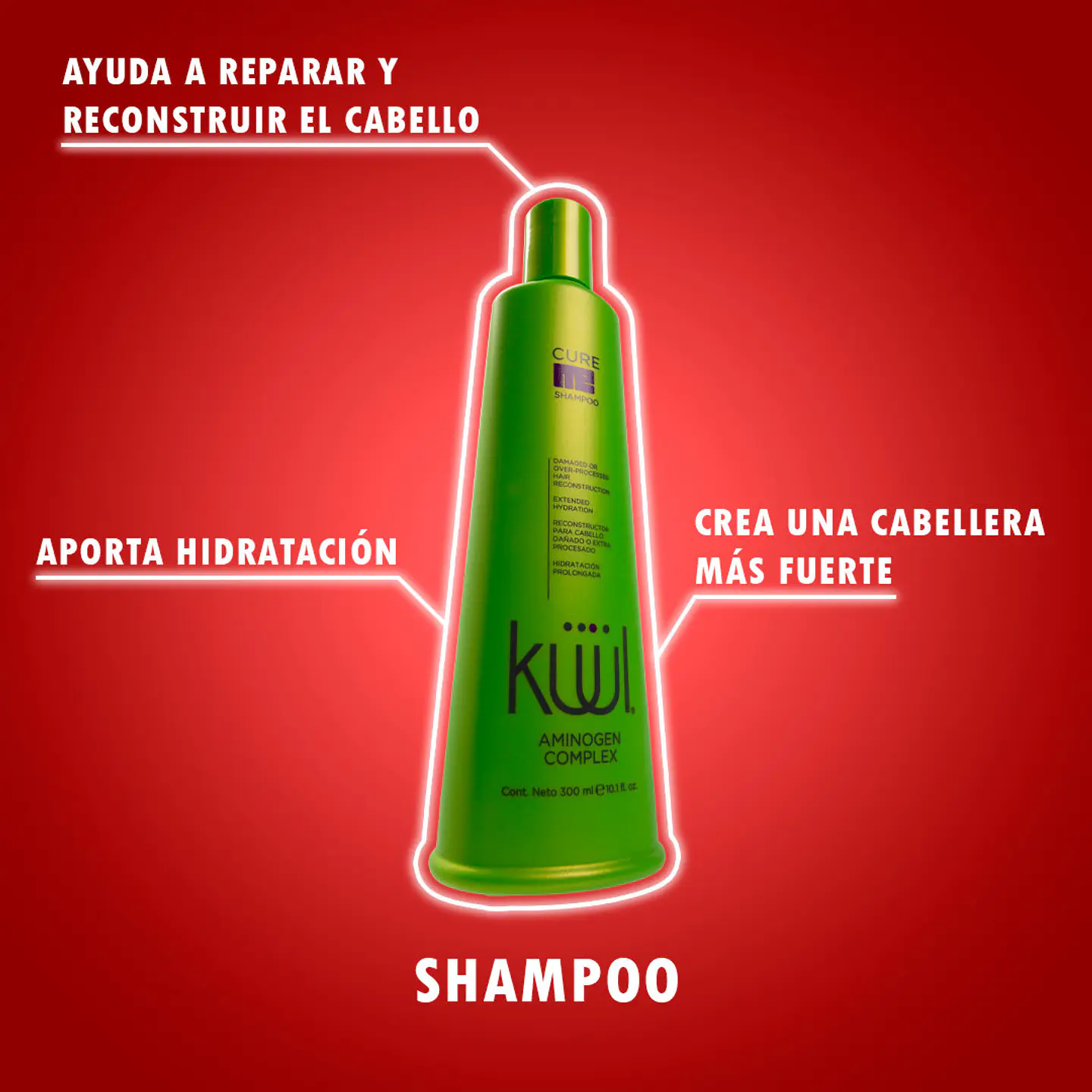 Shampoo para Cabello Dañado KÜÜL Cure Me 300ml 3