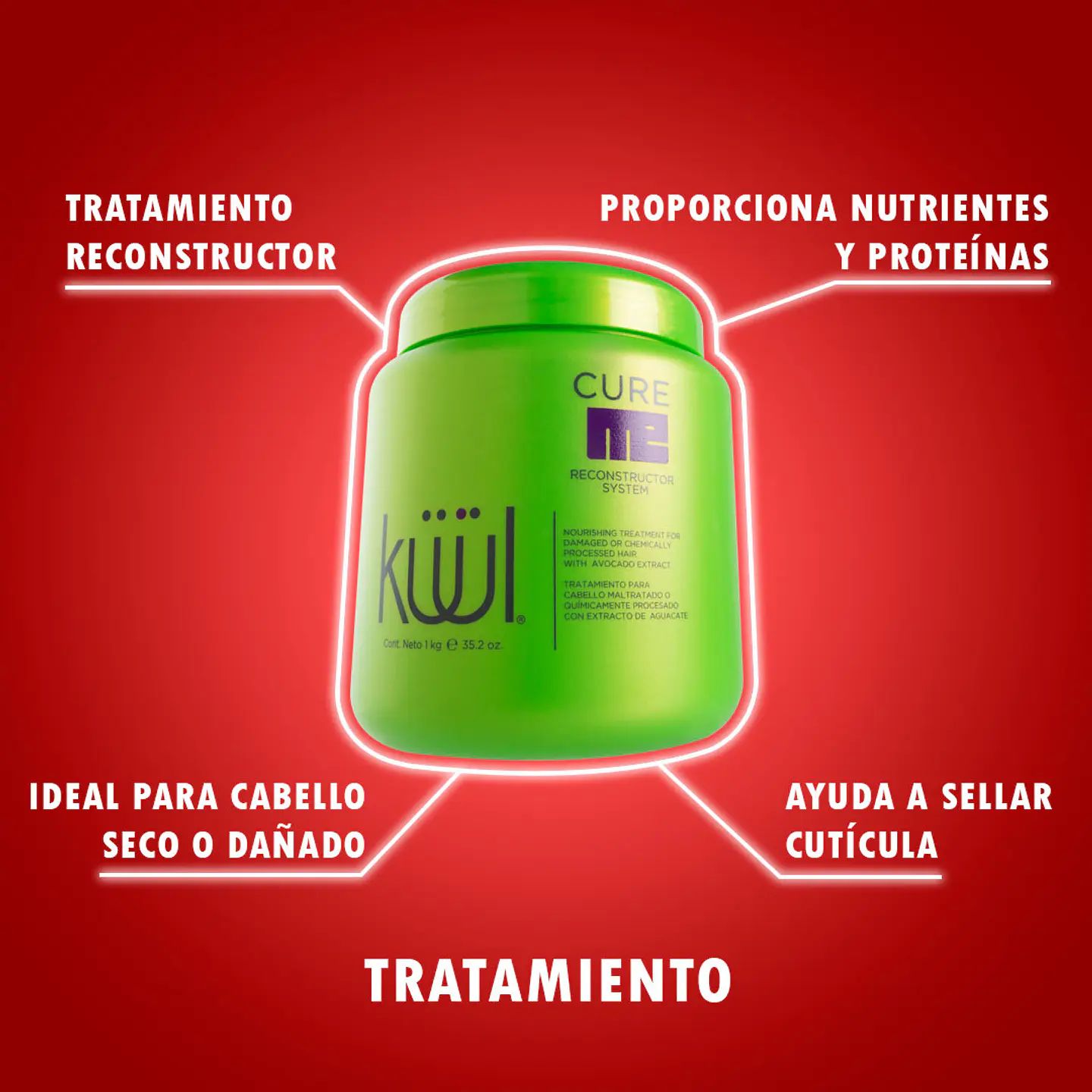 Tratamiento Reparador Reconstructor System KÜÜL Cure Me 1kg 4