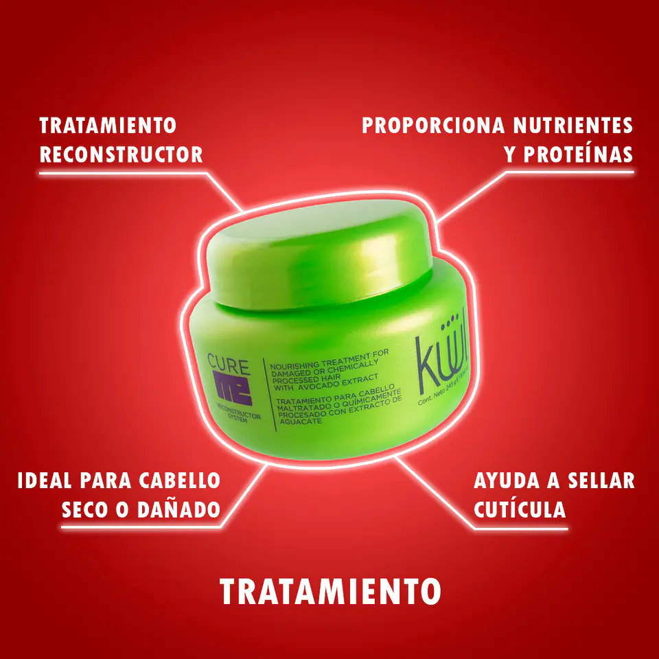 Tratamiento Reparador Reconstructor System KÜÜL Cure Me 245g 4