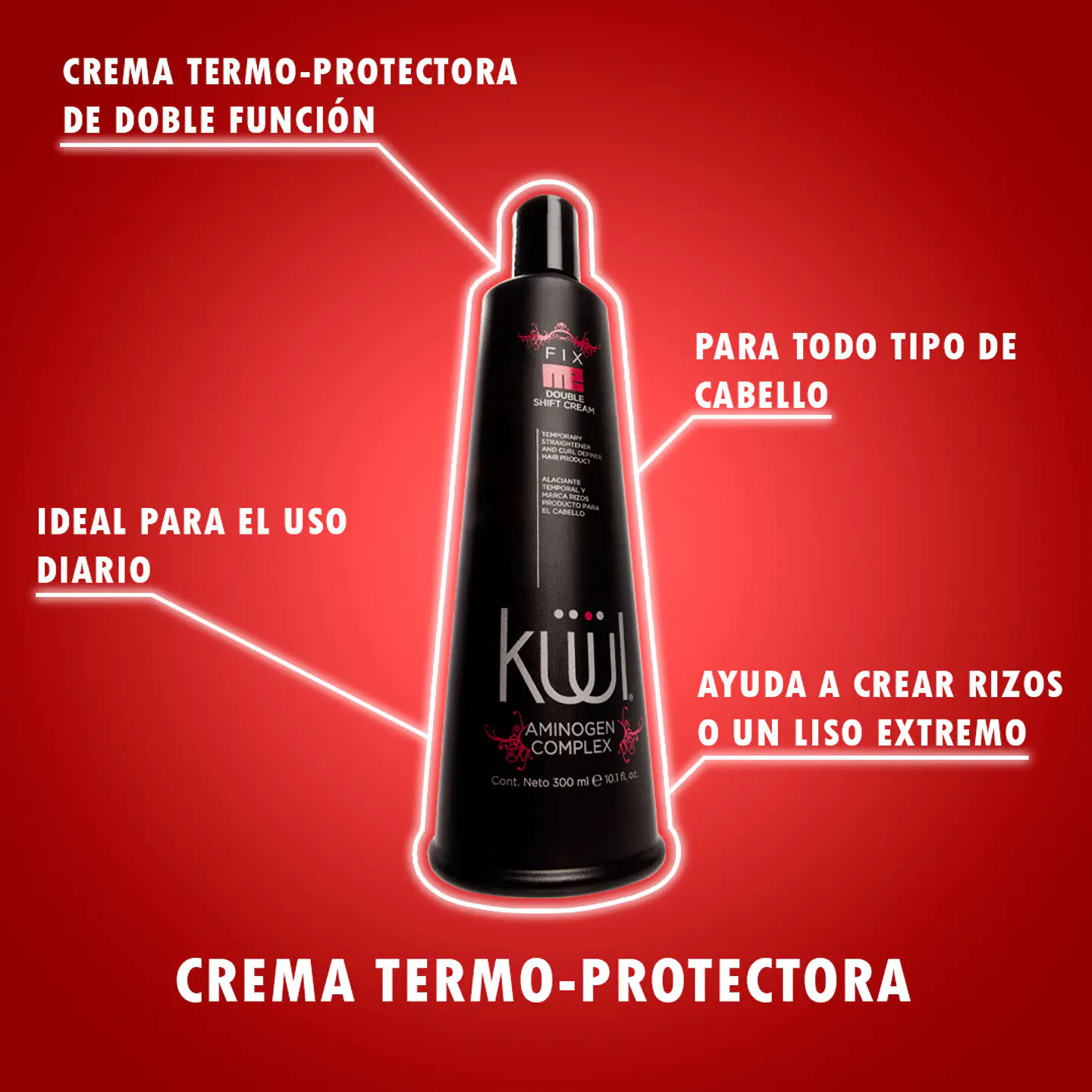 Crema para Peinar Double Shift Cream KÜÜL Fix Me 300ml 3