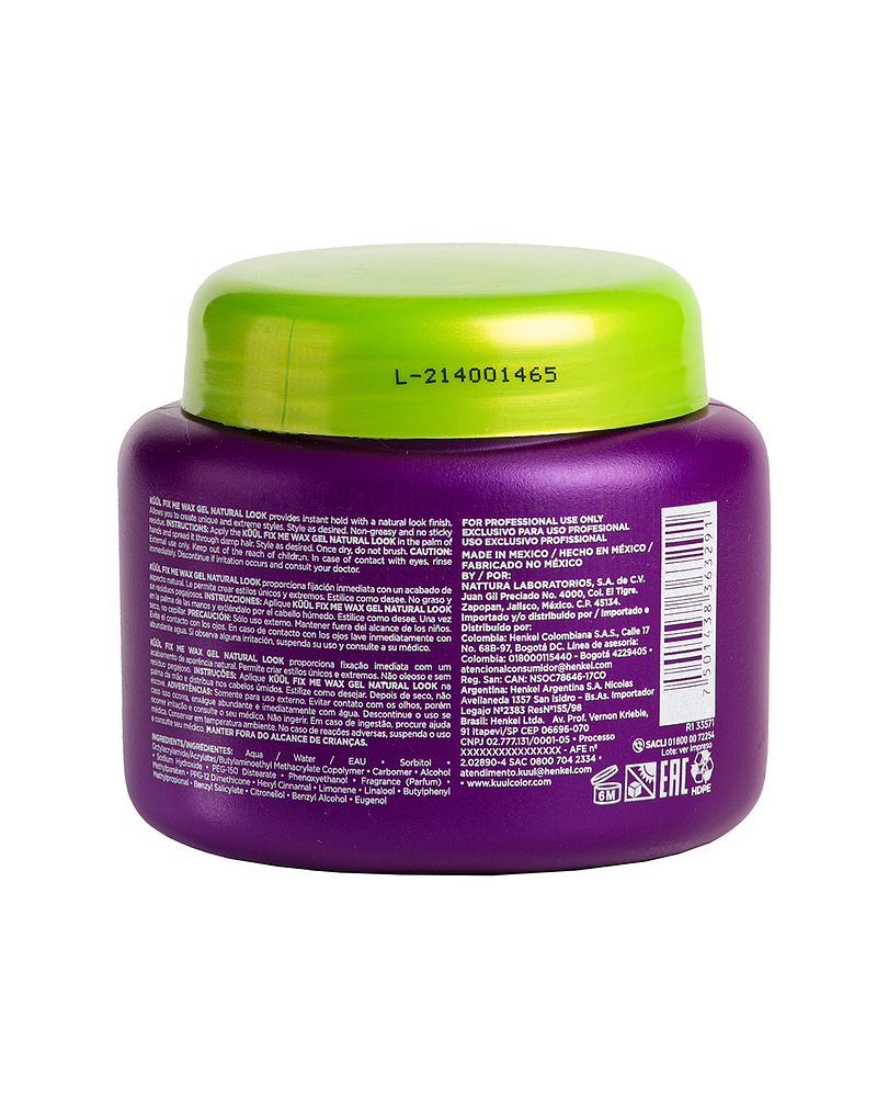 Gel para Peinar Wax Gel Natural Look KÜÜL Fix Me 270g