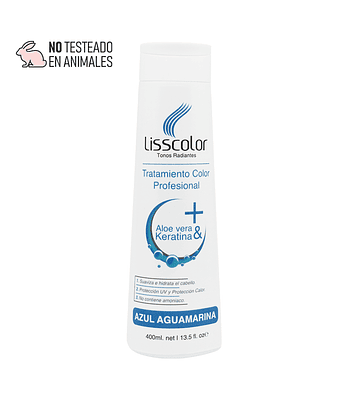 Tratamiento Color Profesional Lisscolor Azul Aguamarina 400ml