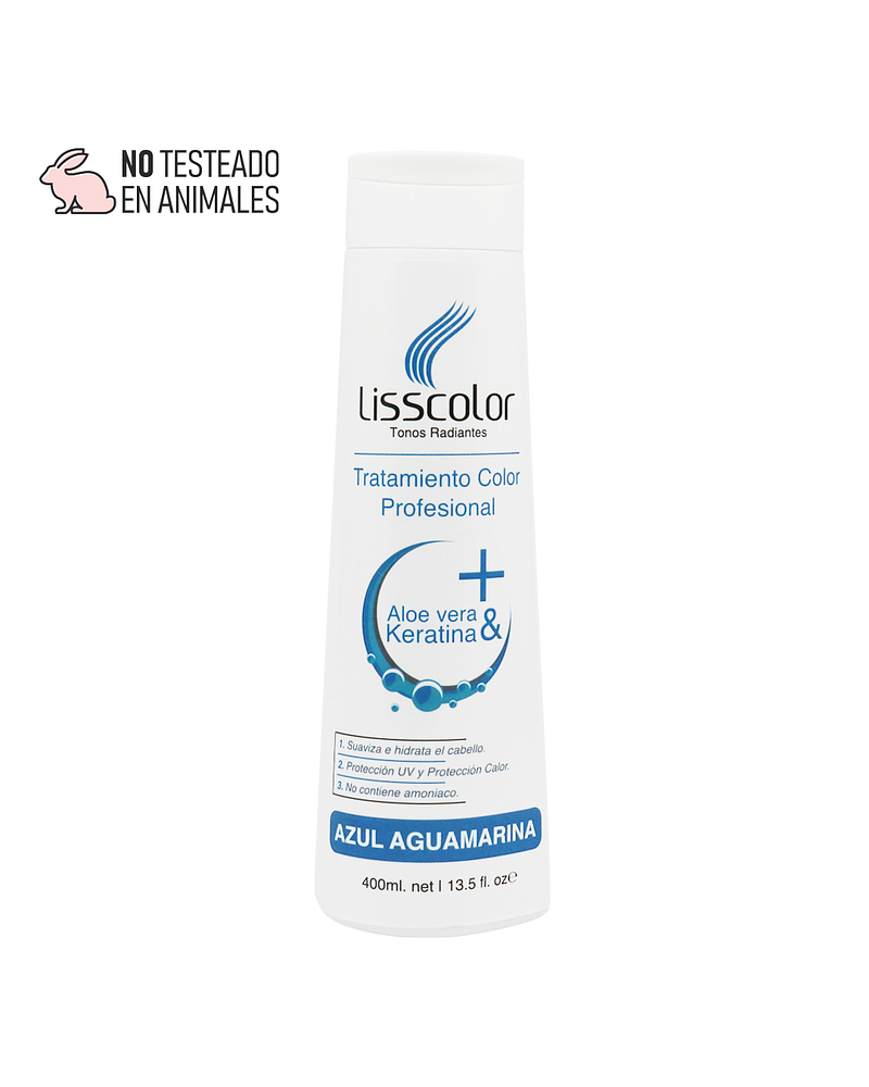 Tratamiento Color Profesional Lisscolor Azul Aguamarina 400ml