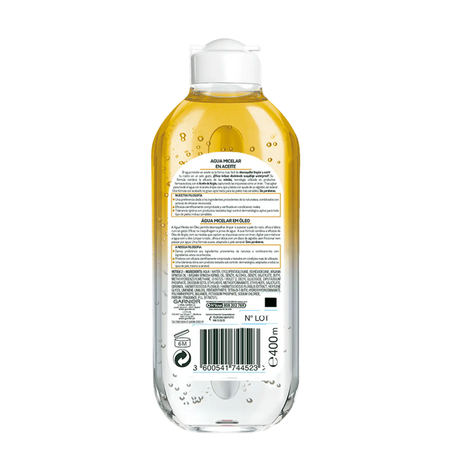 Agua Micelar Bifásica GARNIER Skin Active 400ml 2