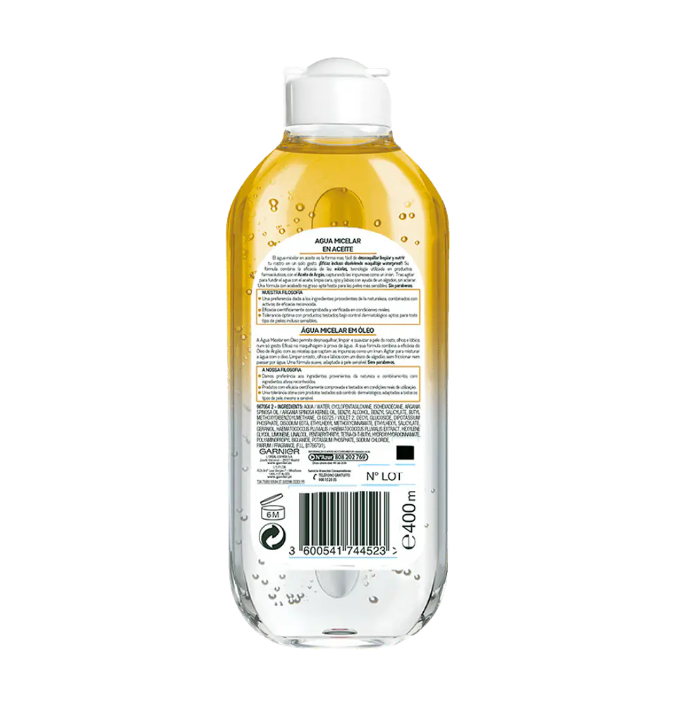 Agua Micelar Bifásica GARNIER Skin Active 400ml 2