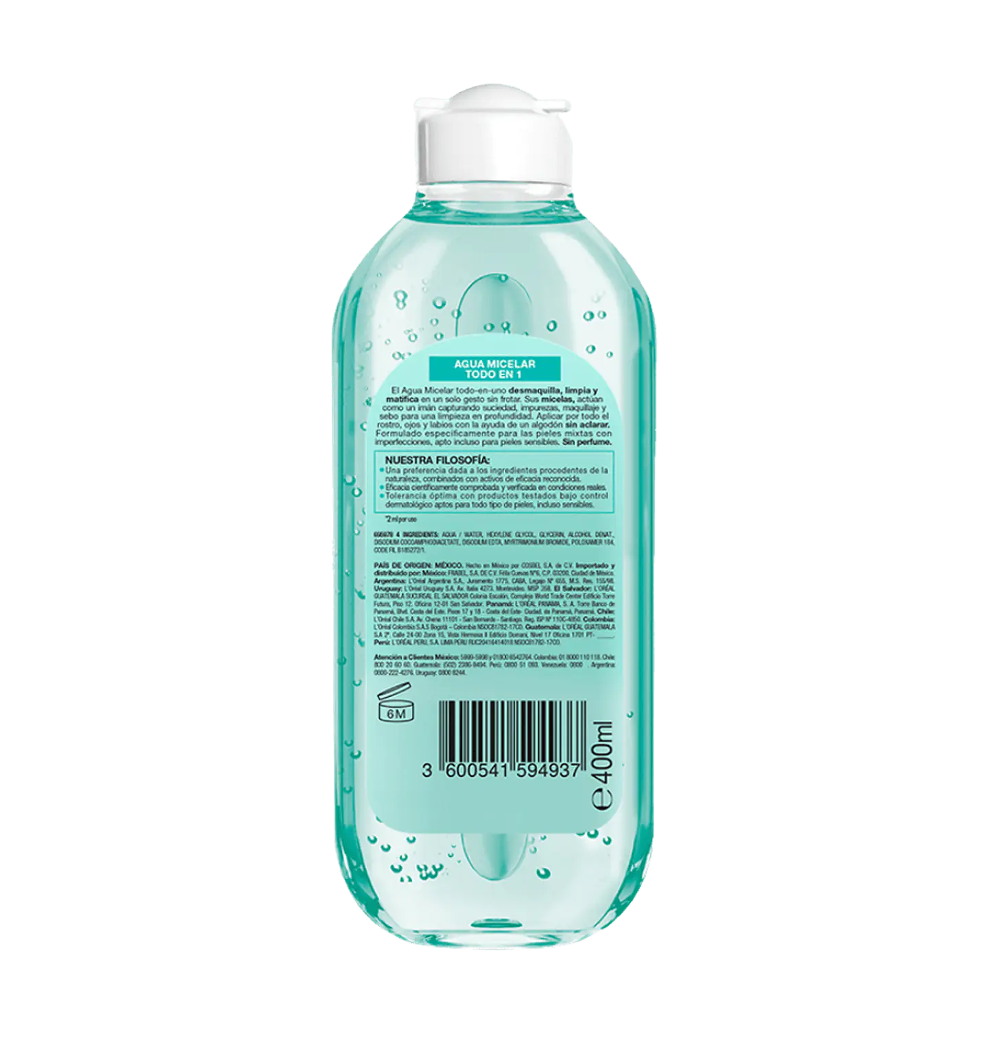 Agua Micelar Pure Active GARNIER Skin Active 400ml 2