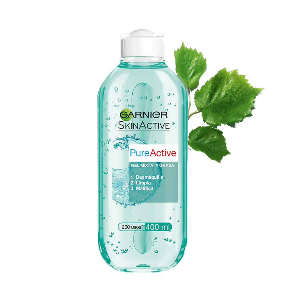 Agua Micelar Pure Active GARNIER Skin Active 400ml 3
