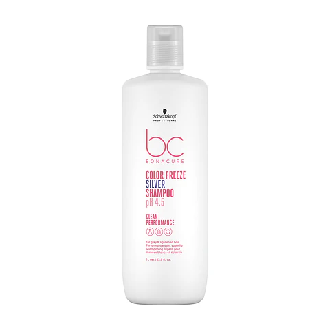 Shampoo Matizante con Queratina Vegana y pH 4.5 Color Freeze Silver BONACURE 1000ml